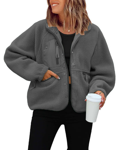 Sports Fleece And Leisure Sweater Jacket Top