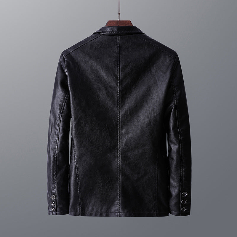 Leather Men's Autumn And Winter Jacket