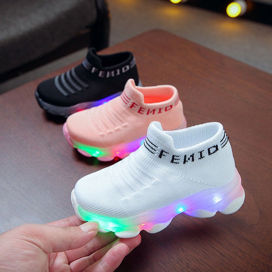 Kids Sneakers Children Baby Girls Boys Shoes Infant Light Up Shoes Season Prestige