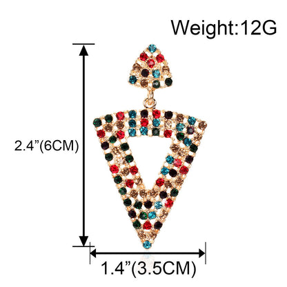 Rhinestone Earrings Women Season Prestige