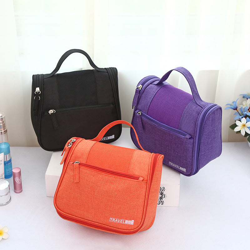 Solid Color Wash Bag Portable Cosmetic Storage Bag Travel organizer Bag for men and women
