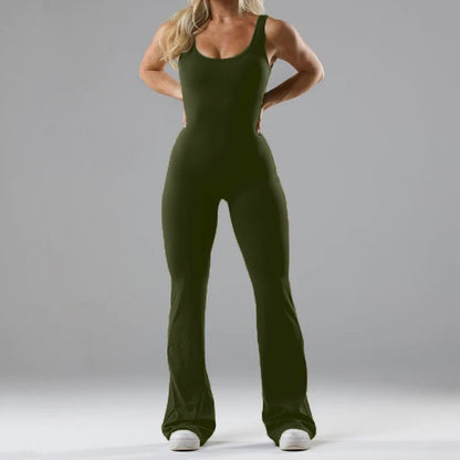 casual hollowed out seamless sports yoga slim fit jumpsuit for women Season Prestige