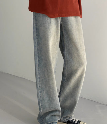 Distressed Blue Jeans Men's Washed-out Vintage pants