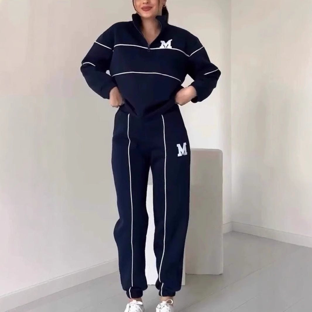 Womens 2 Piece Outfits Lounge Hoodless Pullover Sweatsuit Sets Sweatshirt Baggy Fashion Sweatpants With Pockets