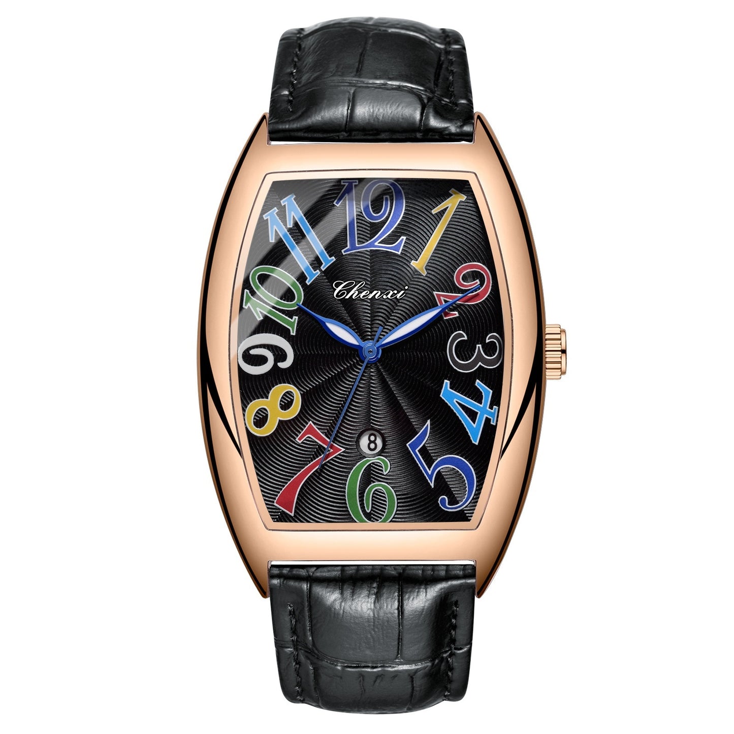 Men’s Digital Watch with Leather Belt | Retro Calendar Timepiece