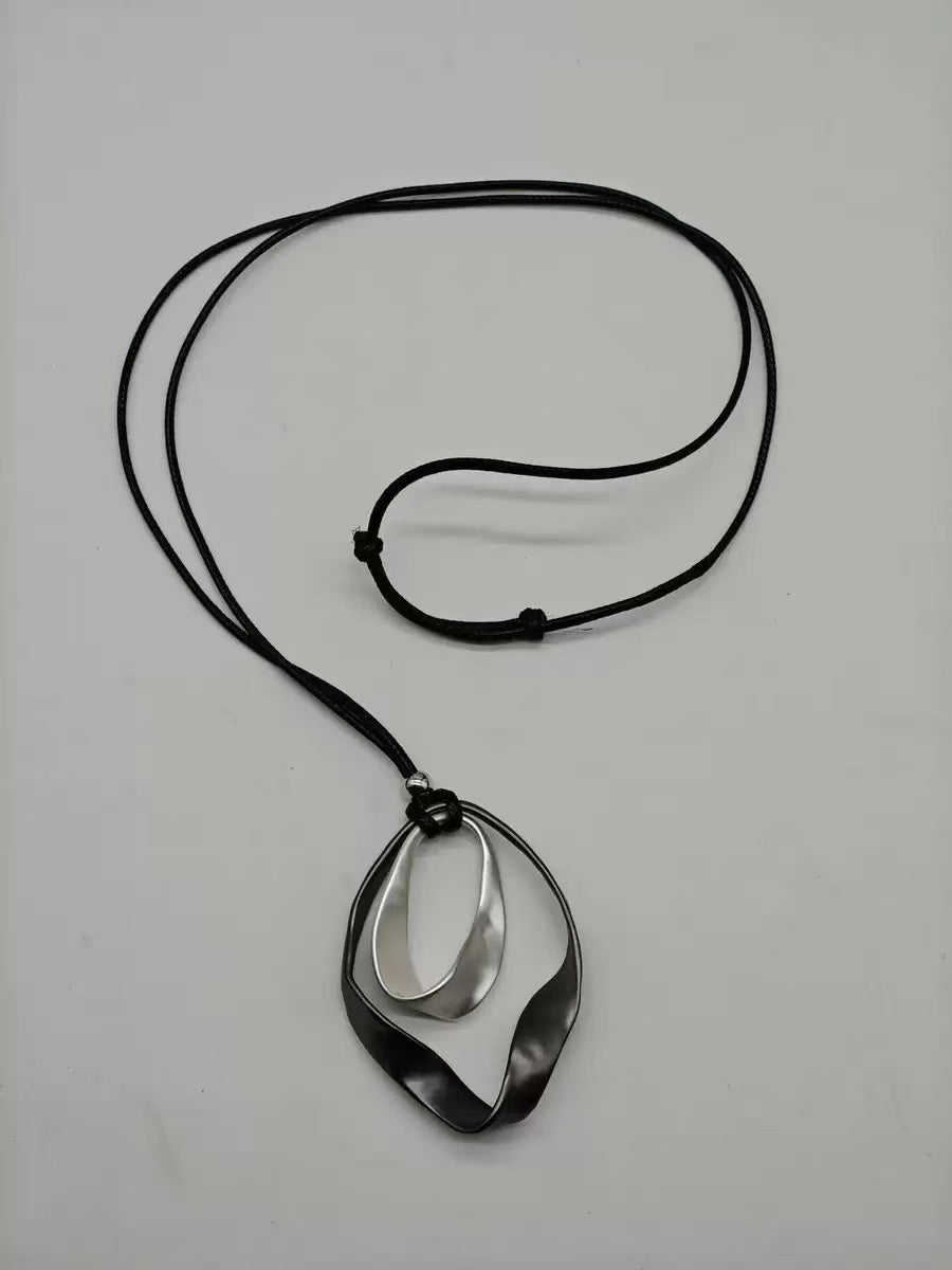 Adjustable Leather-String Necklace - Geometric | Season Prestige