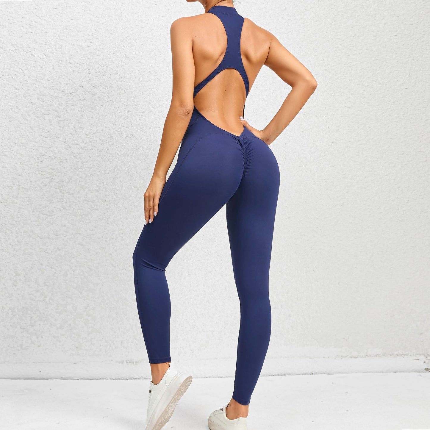Yoga Fitness Zippered Jumpsuit Sleeveless Sportswear Women Season Prestige