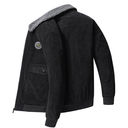 Loose Casual  Multi-pocket Corduroy Cotton-padded Jacket Men