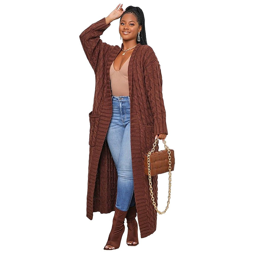 Casual Knit Long Sweater Cardigan Women's clothing. season prestige