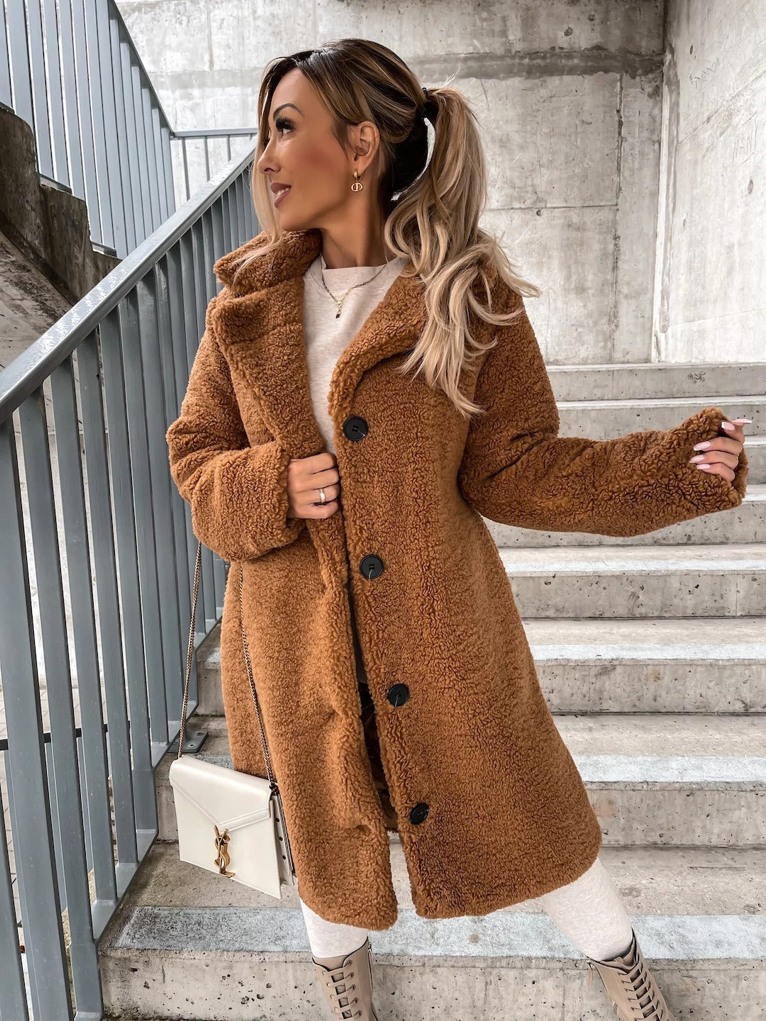 Women's Wool Long Sleeve  Winter Coat season prestige