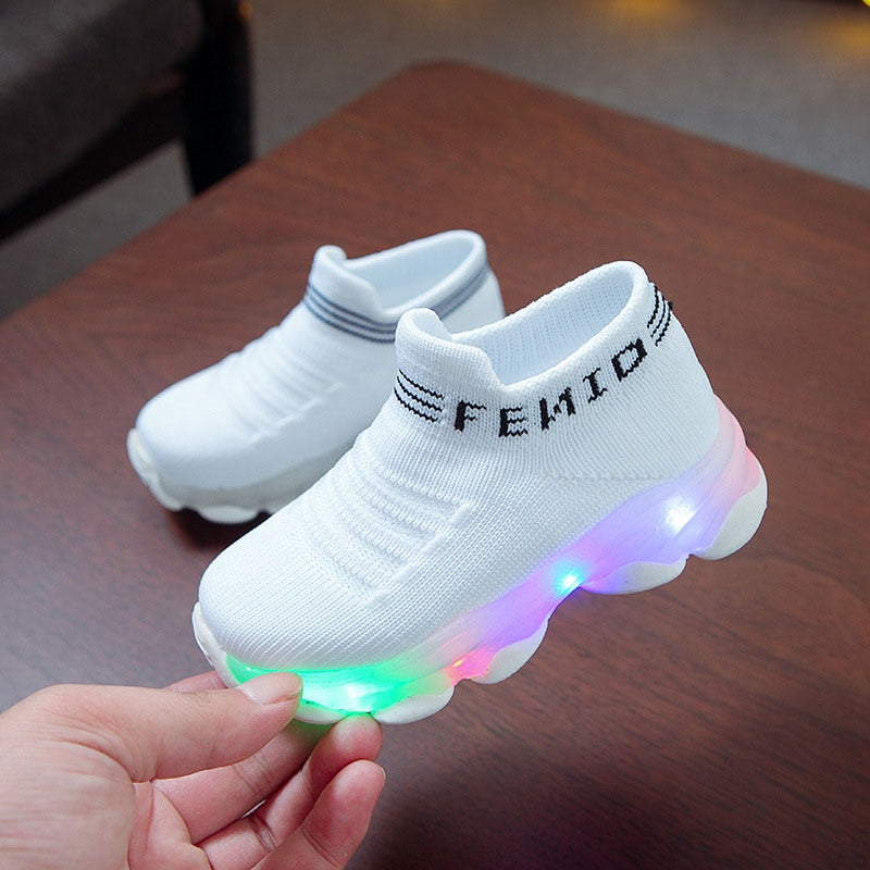 Kids Sneakers Children Baby Girls Boys Shoes Infant Light Up Shoes Season Prestige