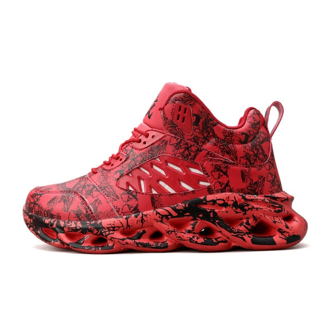 Thick Bottom Graffiti Men's Sneakers Season Prestige