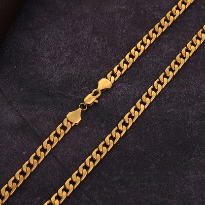 Mens NK 18K Gold Plated Chain Necklace