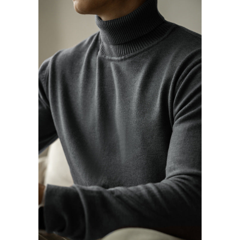 Men's Long-sleeved Sweater For Warmth Bottoming Shirt