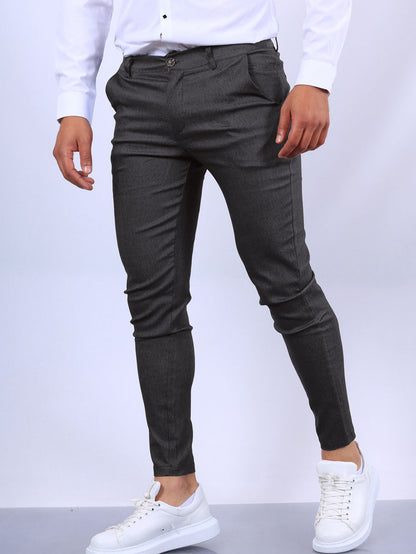 Slim Button Office Long Pencil Pants For Men