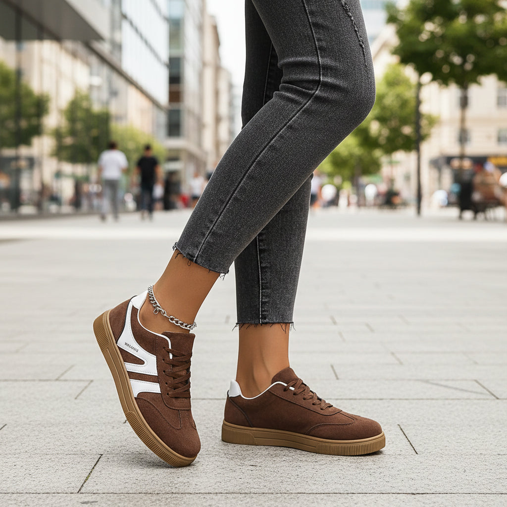 Women’s Retro Casual Round-Toe Sneakers | Season Prestige