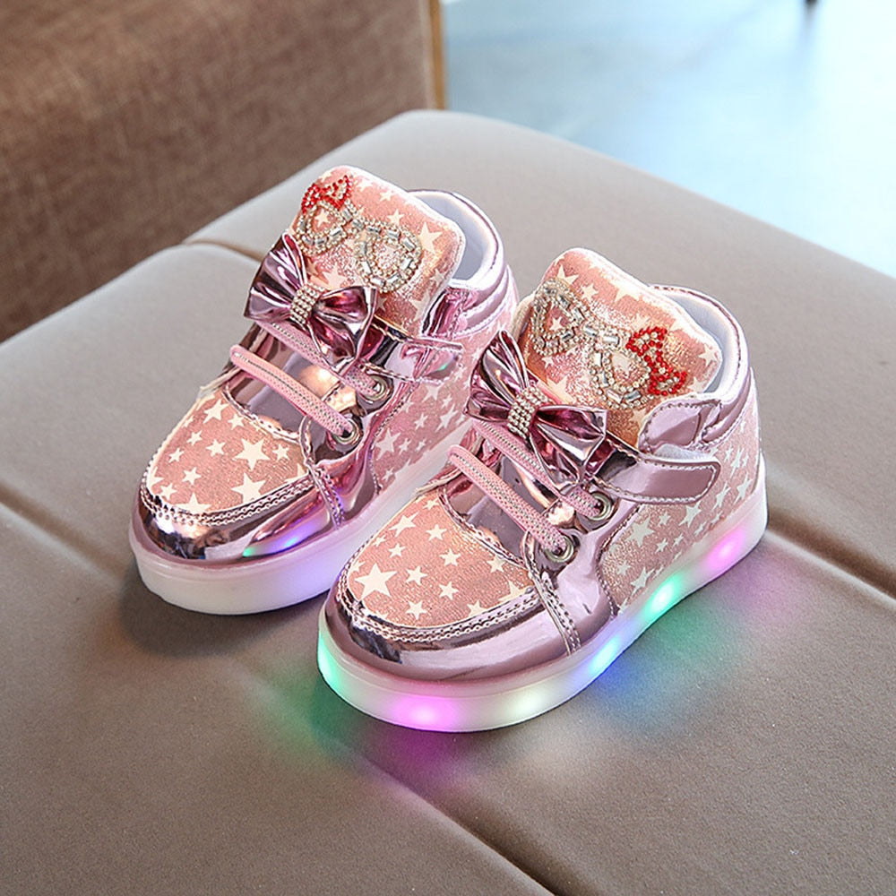 Toddler Baby Shoes  Sneakers For Children Girl Boys Star Luminous Colorful Light Shoes Sneakers eprolo