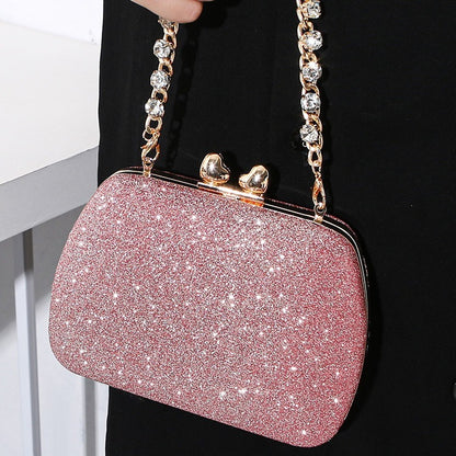 Little Love Water Diamond Chain Handheld Crossbody Small Square Bag