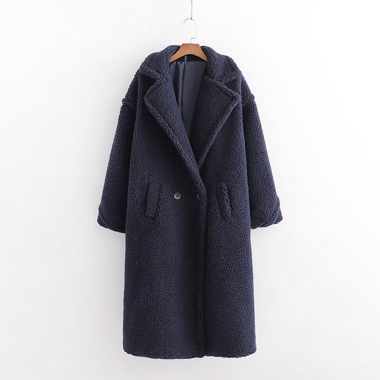 lamb wool coat  plush coat cotton coat for women season prestige