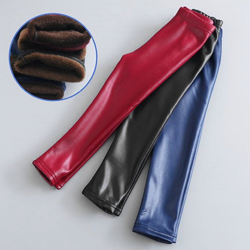 Kids Thick Velvet Leggings Pants Children's Warm Trousers season prestige