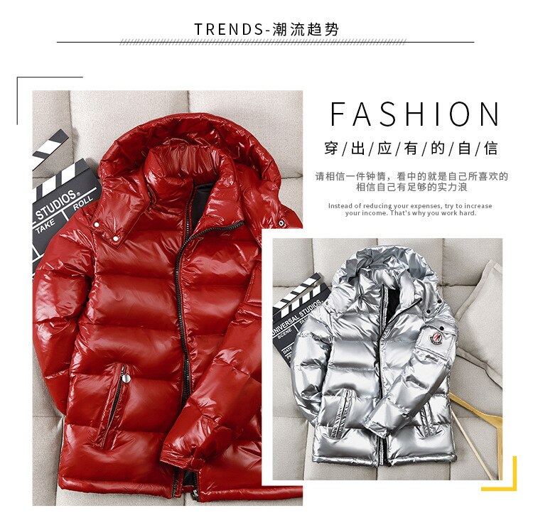 Men's Hooded Casual Down Jacket Thick And Warm Winter Clothing Coats Season Prestige