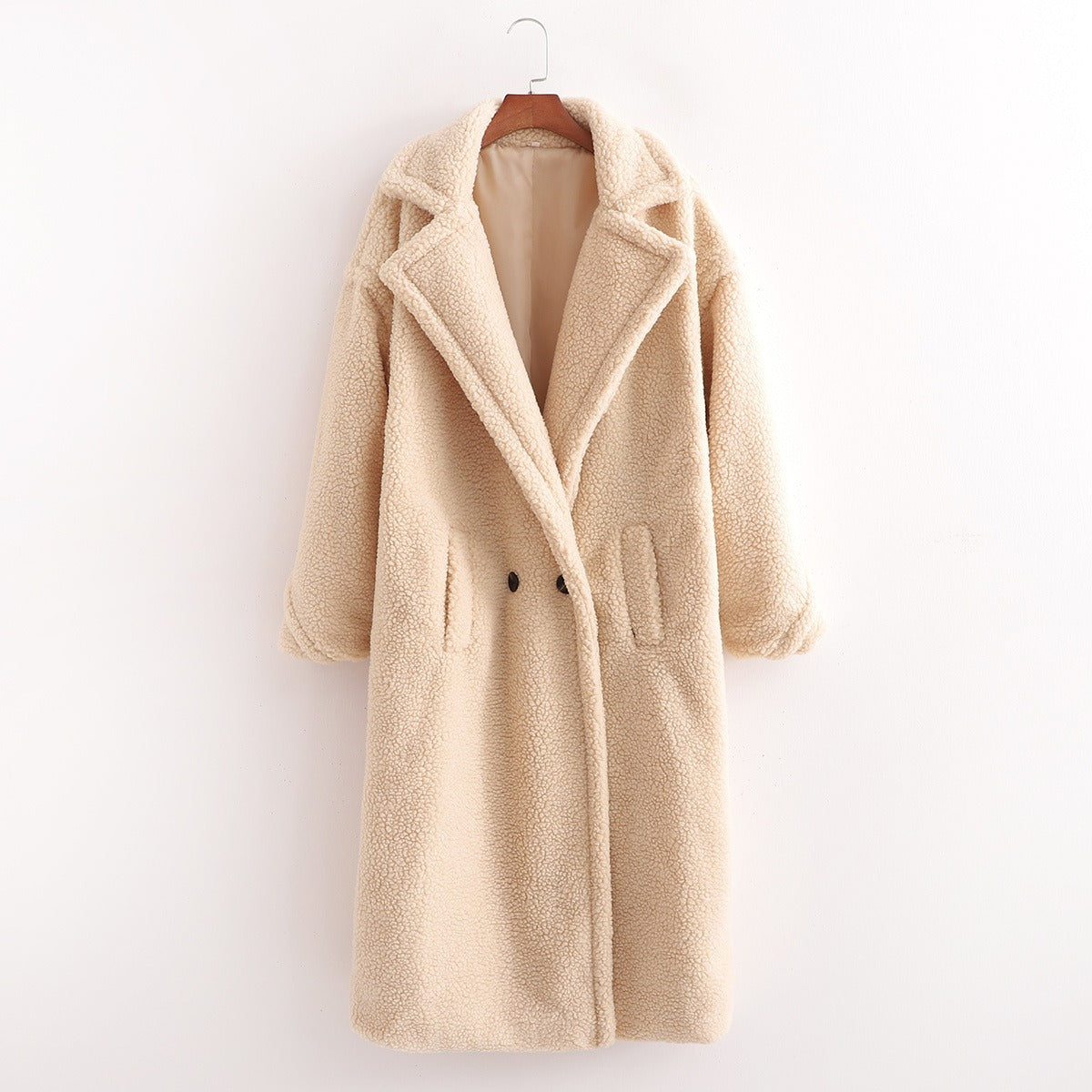 lamb wool coat  plush coat cotton coat for women season prestige