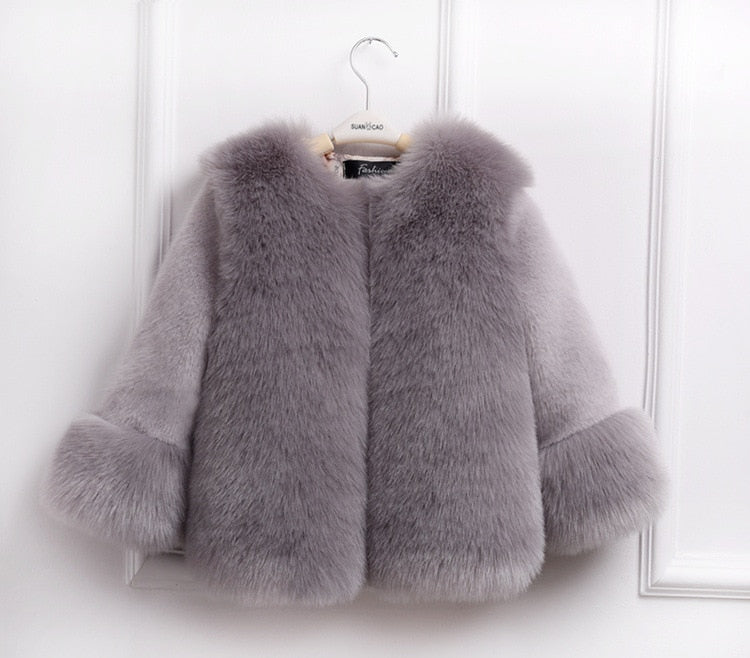 Elegant Baby Girl Faux Fur Jackets  Parka Kids Boutique Clothes eprolo