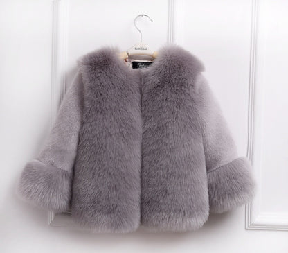 Elegant Baby Girl Faux Fur Jackets  Parka Kids Boutique Clothes eprolo