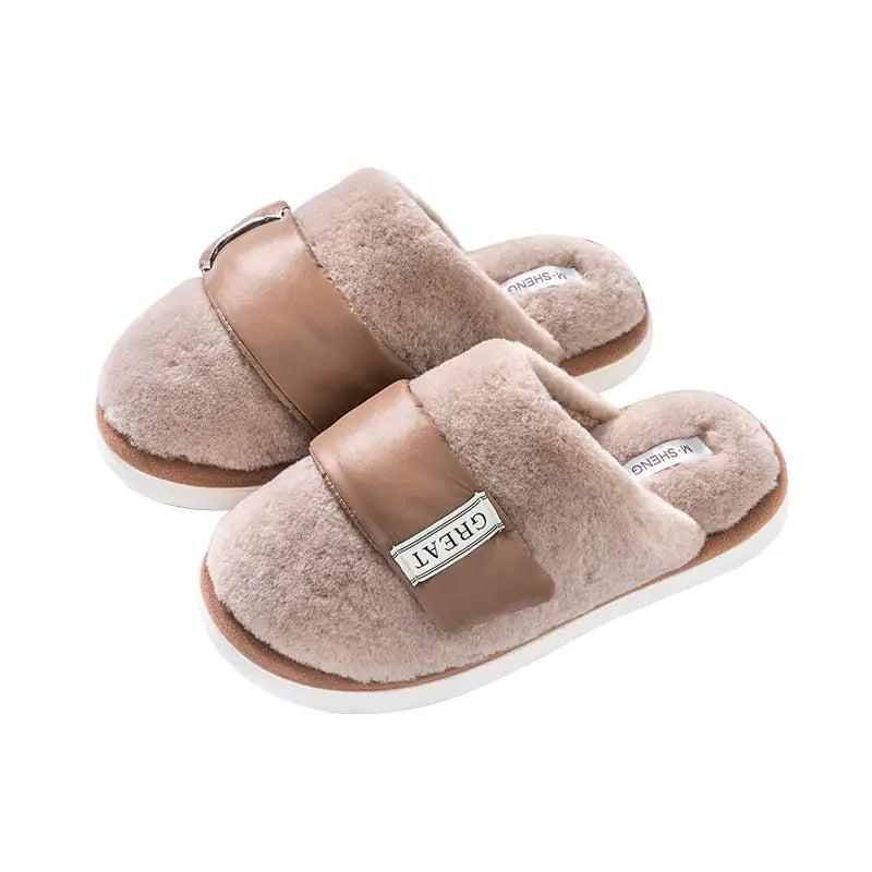 winter Home plush Slipper warm Couple Bedroom Cotton Shoes
