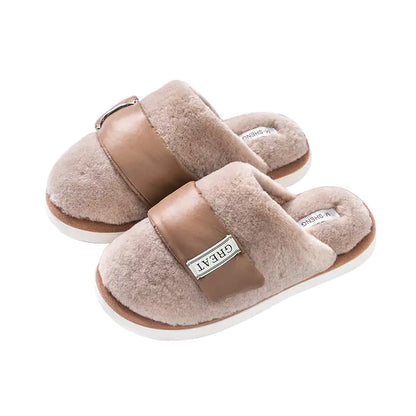 winter Home plush Slipper warm Couple Bedroom Cotton Shoes