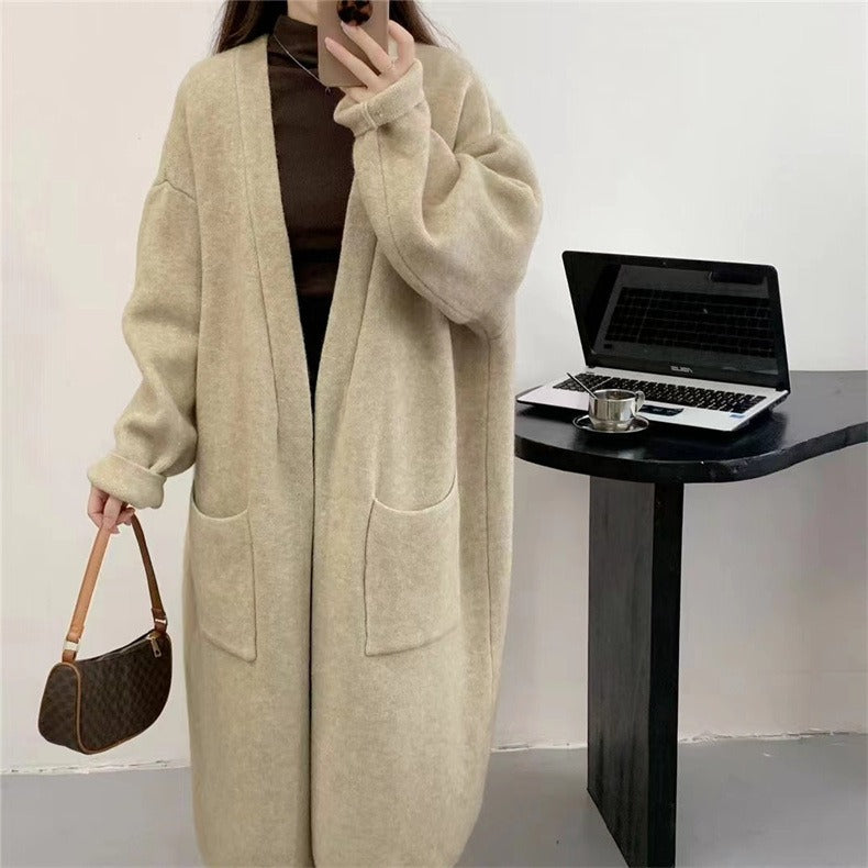 Long knitted cardigan women season prestige