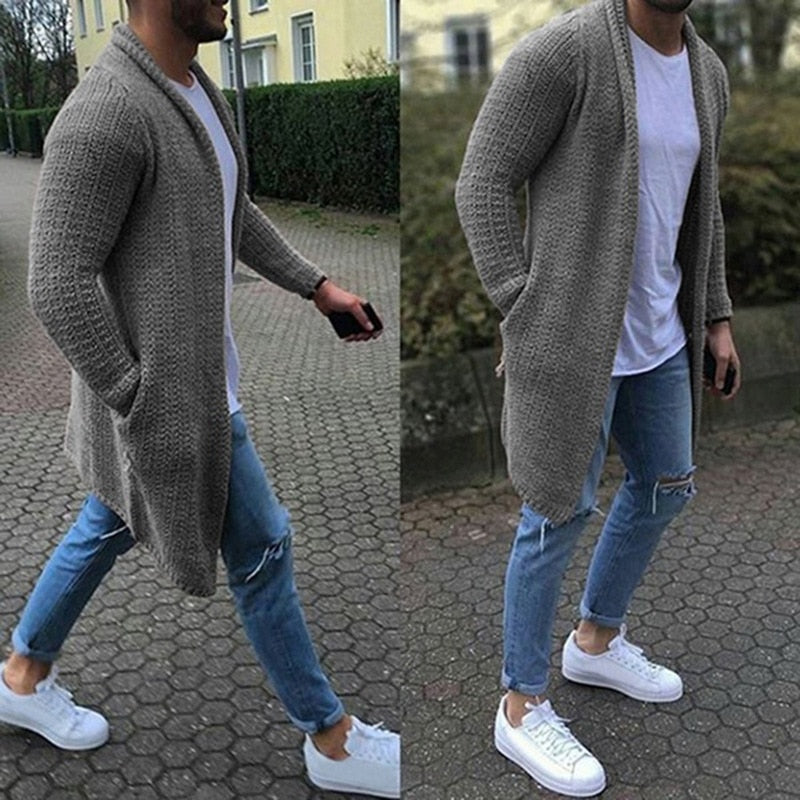 Mens Knitted Cardigan Sweater season prestige