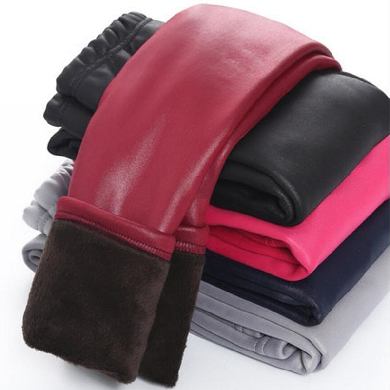 Kids Thick Velvet Leggings Pants Children's Warm Trousers season prestige