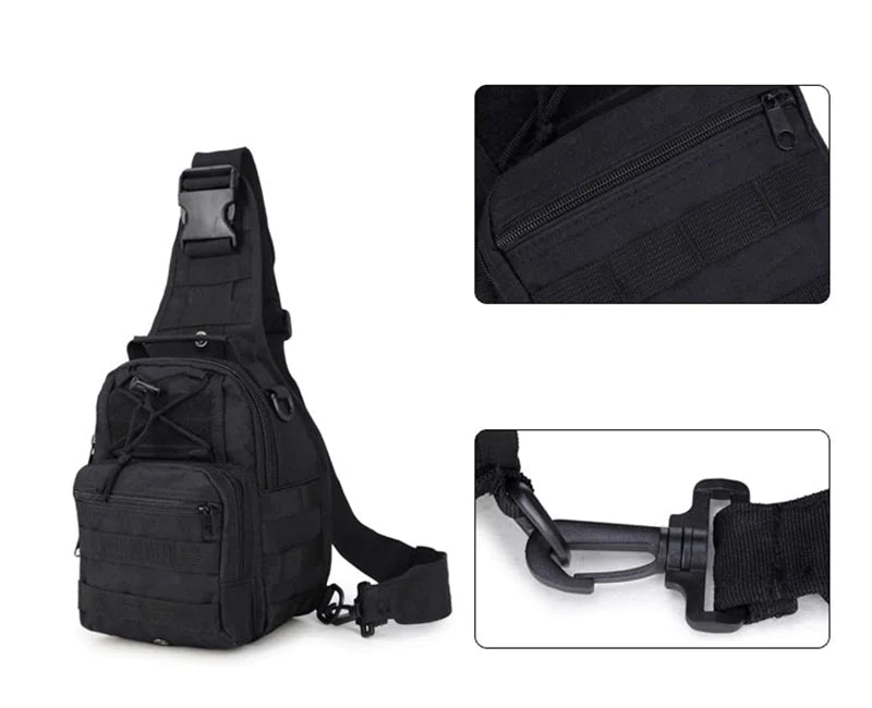 Mens Backpack Tactical Sling Shoulder Bag Molle Travel Chest Pack Outdoor Hiking bag