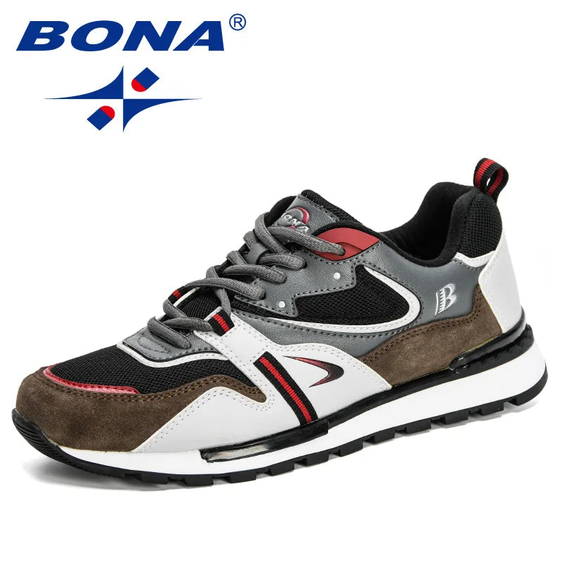 Leather Sport Shoes Man Sneakers Running Shoes Men Tennis Male Walking Footwear Trendy Fitness