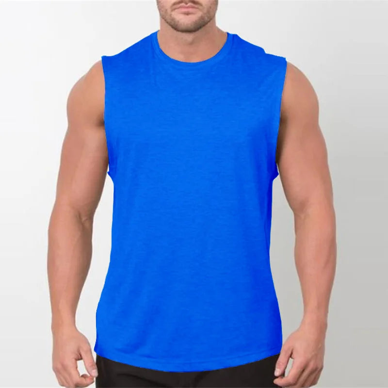 Men Bodybuilding singlet Gym Stringer Sleeveless Shirt Blank Fitness Clothing Muscle Vest