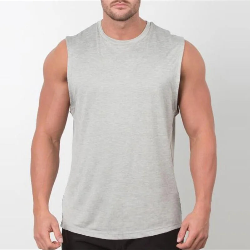 Men Bodybuilding singlet Gym Stringer Sleeveless Shirt Blank Fitness Clothing Muscle Vest