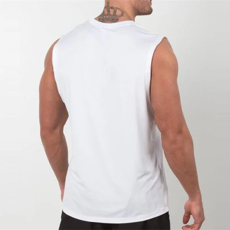 Men Bodybuilding singlet Gym Stringer Sleeveless Shirt Blank Fitness Clothing Muscle Vest