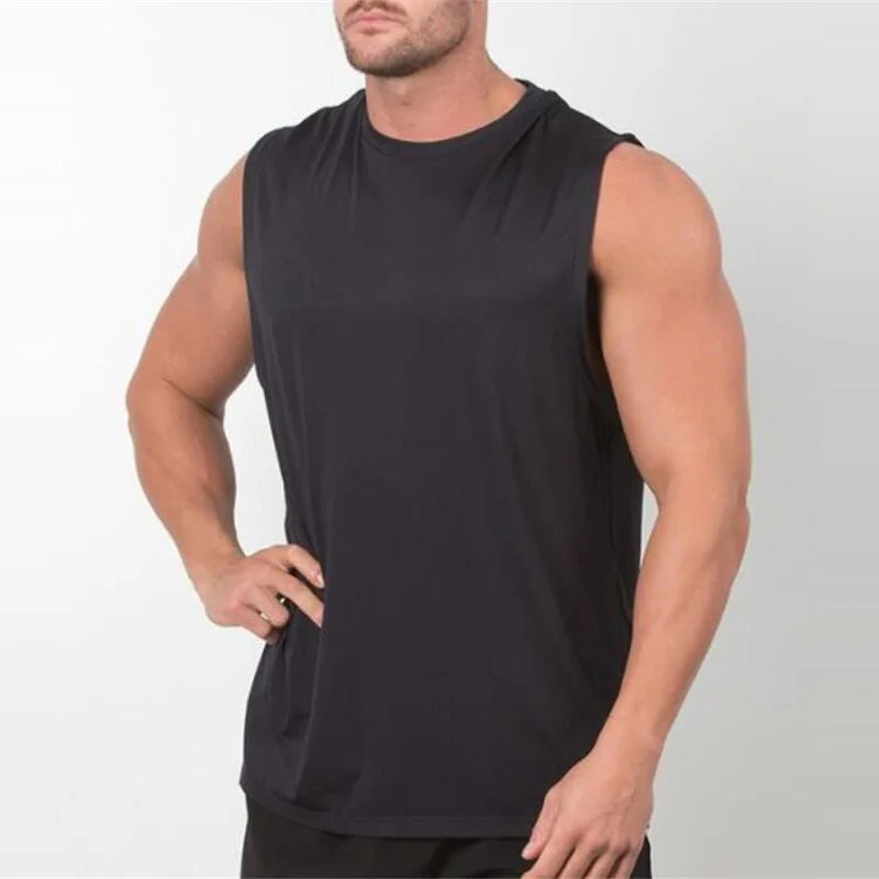 Men Bodybuilding singlet Gym Stringer Sleeveless Shirt Blank Fitness Clothing Muscle Vest