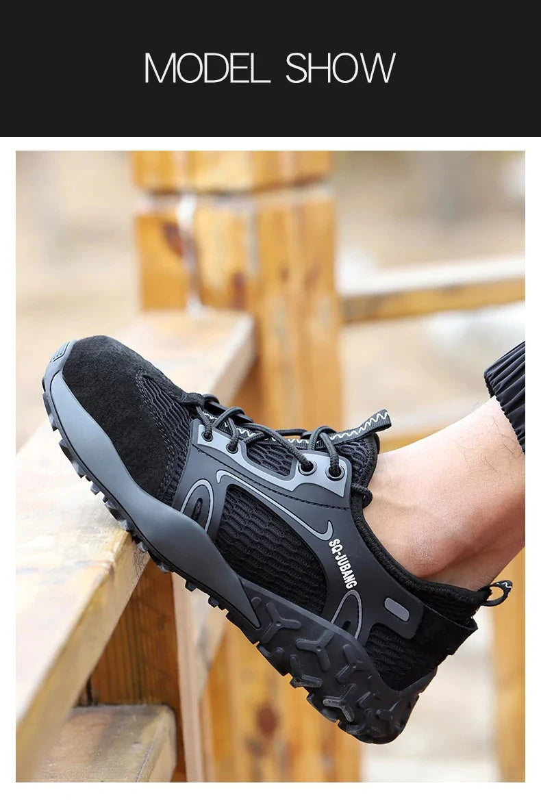 Anti-collision and Anti-smashing Breathable  Safety Shoes  Men's comfortable work Boots