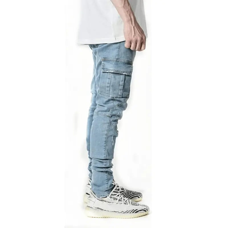 Men's Multi Pocket Cargo pants Jeans trousers