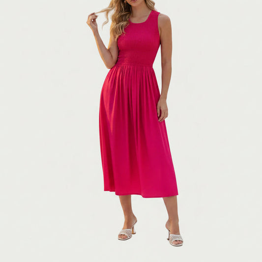 Lucciola Smocked Cotton Midi Dress