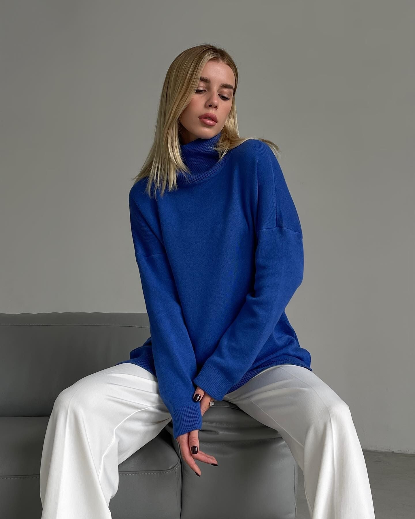 Women's Fashion Loose Turtleneck Sweater Season Prestige