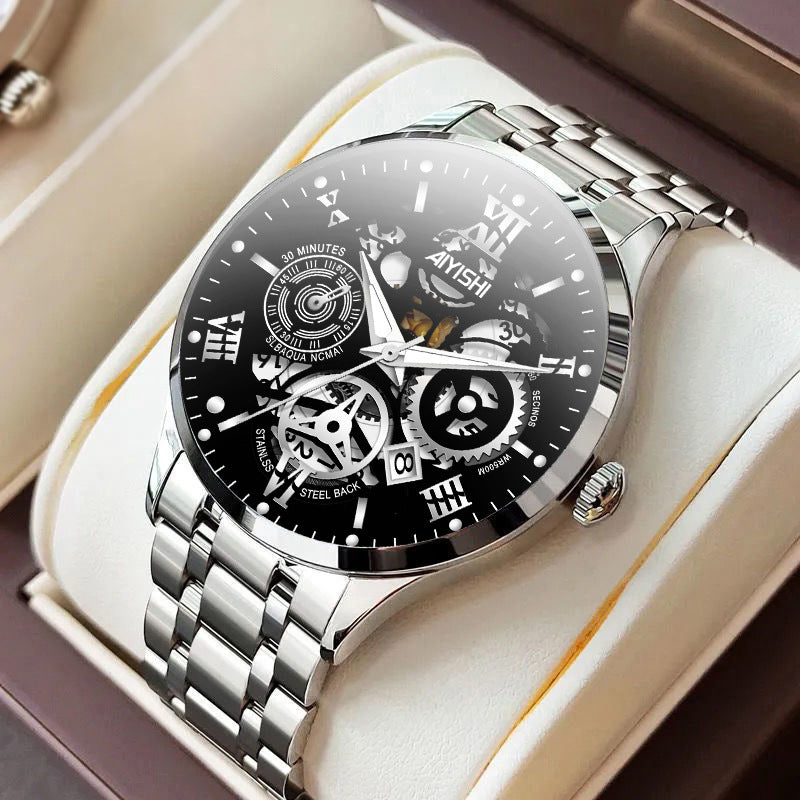 Men's Watch Stainless Steel Waterproof Watch Season Prestige