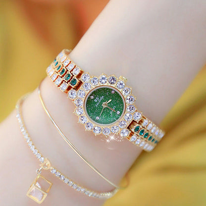 Women's Quartz Luxury Stainless steel Watch Women Dress Bracelet Set Clock