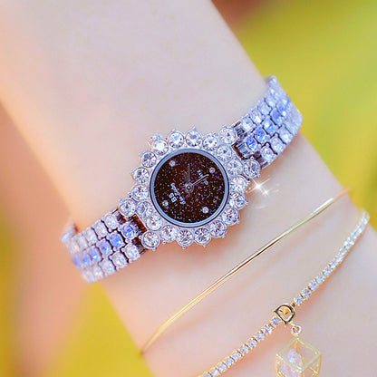 Women's Quartz Luxury Stainless steel Watch Women Dress Bracelet Set Clock