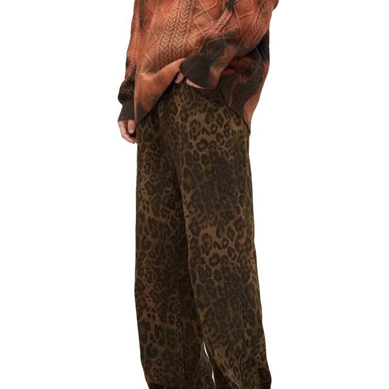 Women's  Leopard Print Jeans women Trousers Season Prestige