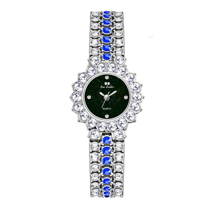 Women's Quartz Luxury Stainless steel Watch Women Dress Bracelet Set Clock