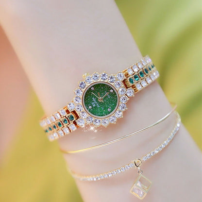 Women's Quartz Luxury Stainless steel Watch Women Dress Bracelet Set Clock
