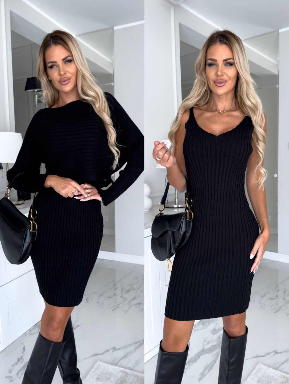 Women 2pcs Suit Top And Tight Suspender Skirt Season Prestige